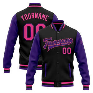 Chaqueta Varsity de Invierno con Mangas de Cuero Premium y Cuello Alto |   Chaqueta de Béisbol Letterman con Logotipo Personalizado en la Parte Delantera, OEM ODM - Product Image 4