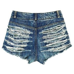 Personalizado 3D en relieve Logo desgastado apliques rasgados cortar y coser apilados pantalones casuales pantalones vaqueros rasgados Mujer - Product Image 1