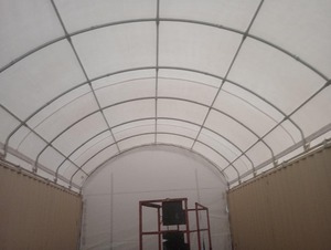 Refugio de Lona Reforzado para Contenedor de Envío de 20'x40' (PVC de 15 oz) - Product Image 1