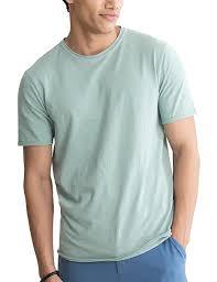 Chemise à manches courtes en tricot ajustée de qualité supérieure avec logo sur le devant pour homme, col rond - Product Image 2