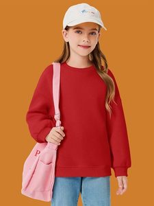 OEM Women's Plus Size Long Sleeve Soft 100% Cotton O-Neck Pullover Sweatshirt with Custom Colors Available - Product Image 4