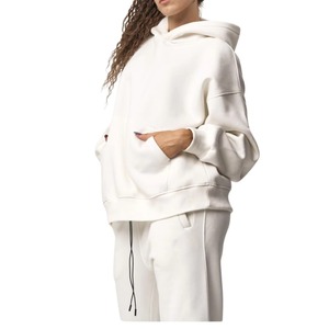 สินค้ามาใหม่ ชุดวอร์มผู้หญิงแบบมีซิปทรงโอเวอร์ไซส์ เสื้อมีฮู้ดทรงเข้ารูปและกางเกงจ็อกเกอร์ ชุดลำลองแฟชั่นฤดูใบไม้ผลิและฤดูใบไม้ร่วง - Product Image 2