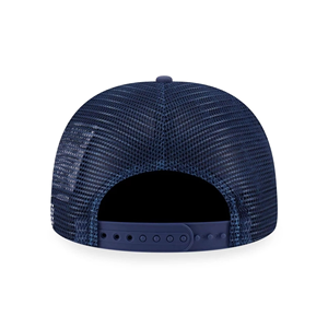 Classic Navy Trucker <b>Cap</b> Mesh Back <b>Snap</b> Closure Adjustable Baseball Hat Blank Front Custom Print Breathable Daily Wear - Product Image 4
