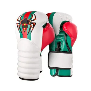 Los mejores guantes de boxeo de cuero puro compuesto profesional Guantes de boxeo de entrenamiento con logotipo personalizado para adultos