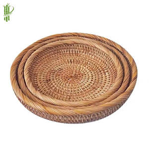 ตะกร้าเก็บของทำมือจากไม้ไผ่หวาย ดีไซน์สวยงาม เป็นมิตรกับสิ่งแวดล้อม  รับทำโลโก้ตามสั่ง เหมาะสำหรับเก็บผักในครัว - Product Image 2