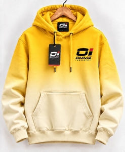Wholesale Direct OMMIZ INDUSTRY New Design Custom Stitched Black <b>White</b> Fade Fashtion Pullover Sweatshirt <b>Hoodie</b> - Product Image 3