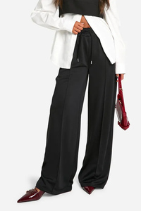 Wholesale Custom Black Women's Tricot <b>Split</b> Hem Straight Leg Joggers Terry Fleece Soft Touch Sweatpants Women's Pants & <b>Trouser</b> - Product Image 4