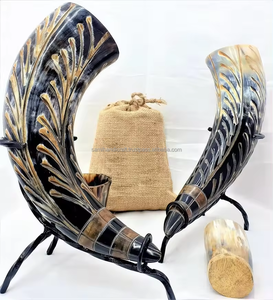 Vente chaude Viking Corne À Boire Meilleure Qualité Agate Couleur Naturelle Gravé Chope À Bière Type De Verre pour Boissons - Product Image 1