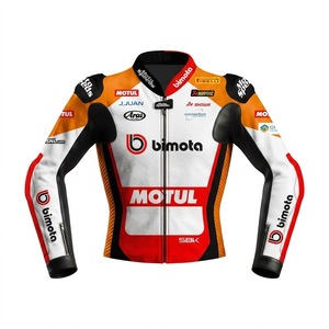 Men’s Cowhide Leather <b>Racing</b> <b>Jacket</b>/Chaqueta MotoCP Style CE Level 2 Armor Motorcycle Track Riding Protective Gear CE - Product Image 1