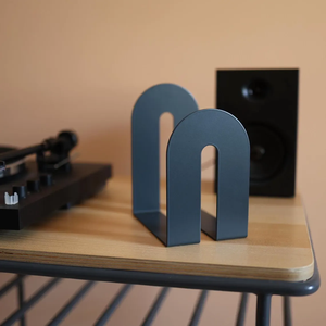 Sujetalibros de Hierro Elegantes para Decoración de Biblioteca Tradicional, Mejoran el Organizado de Libros con Acabado Metálico Pulido - Product Image 6