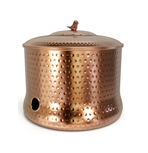 Pot à tuyau d'arrosage décoratif en métal pour extérieur, résistant aux intempéries, rangement pour tuyau d'arrosage de jardin - Product Image 1
