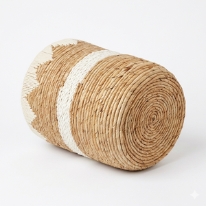 Cesta de Almacenamiento Tejida de Fibra de Plátano Natural ZARA con Asas, Organizador Decorativo Hecho a Mano, Decoración Ecológica para el Hogar, Estilo Rústico - Product Image 2