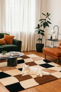Custom Elegant Wool Rug Modern Handmade Grid Texture <b>Carpet</b> for Home & Office Modern Interiors Home Decor Christmas Gift - Product Image 6
