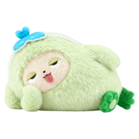 Jouet en peluche vert mignon, animal en peluche, poupée douce, feuille de dessin animé pour enfants