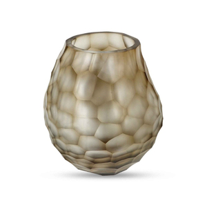 Vase en verre élégant en forme de langue, taillé et poli à la main, vase décoratif pour fleurs, pour l'intérieur moderne de la maison - Product Image 5