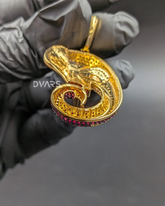 Pendentif Tête d'Éléphant Hip Hop de Haute Qualité, entièrement serti de diamants (testés positivement), avec Rubis et Moissanite - Product Image 6