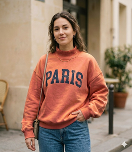 Haut oversize à col montant pour femme, chaud et confortable, coupe décontractée, style décontracté, vêtement quotidien, style frais - Product Image 1