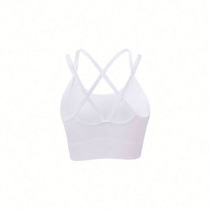 Nouveau Soutien-Gorge de Sport 2024 Léger et Respirant à Coupe Triangulaire Profonde Nude, Effet Push-Up, Bretelles Croisées au Dos, Réglable, pour Yoga - Product Image 2