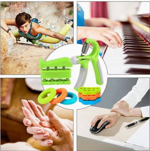 Entrenador de Fuerza de Agarre Ajustable con Mango de Plástico Verde y Herramientas de Ejercicio para Dedos, para Equipos de Fitness - Product Image 4