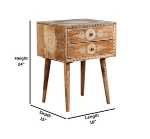 Mesa de centro redonda de madera maciza, mesa auxiliar de té, muebles artesanales para sala de estar, comedor, casa de campo, decoración de hotel - Product Image 2
