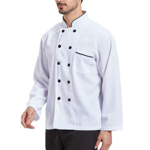 Chaqueta de Uniforme de Chef de Lona Transpirable de Secado Rápido para Hombre y Mujer, Manga Larga, Logotipo Personalizado, para Uso en Restaurantes y Bares - Product Image 3