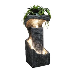 Fontana e Cascata Moderna da Esterno con Illuminazione LED, Altezza 33,4 Pollici - Product Image 6