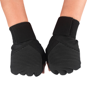OEM Gym Weightlifting Gloves Breathable Mesh Fabric with Padded Palm Wrist Support for Professional Workout and CrossFit - Product Image 3