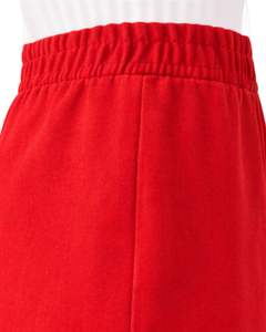 Pantalon cargo ample rouge vif pour femme, taille élastique, en molleton décontracté, coupe ample, streetwear, confortable, pour l'hiver - Product Image 4