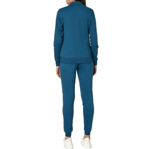 Custom High Quality Heavyweight Embroidery Cotton Fleece Tracksuit Set <b>Half</b> <b>Zip</b> <b>Sweatshirts</b> and Joggers Set for <b>Women</b> - Product Image 5