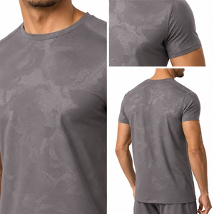 เสื้อยืดออกกำลังกายผู้ชายขายส่ง เนื้อผ้านุ่มสบาย เสื้อยืดกีฬา เสื้อยืดวิ่งสำหรับผู้ชาย เสื้อผ้าสำหรับออกกำลังกายและฟิตเนส - Product Image 4