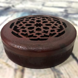 Quemador de Bakhoor de Madera Marrón de Venta Caliente con Diseño de Madreperla para un Elegante Incienso Árabe de Ramadán Mubkhar - Product Image 1