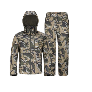 Ropa de Caza para Hombre con Forro Polar: Chaqueta y Pantalones de Caza Silenciosos, Resistentes al Agua y Compatibles con Correas de Seguridad - Product Image 1