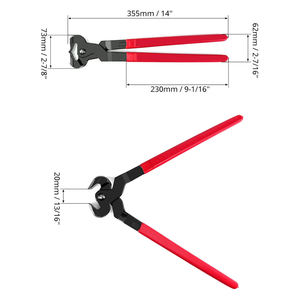 Pince à sabots de cheval 12 pouces avec poignée recouverte de PVC, réglable, robuste, pour usage vétérinaire, chirurgie animale, outil de fermeur, précision - Product Image 1