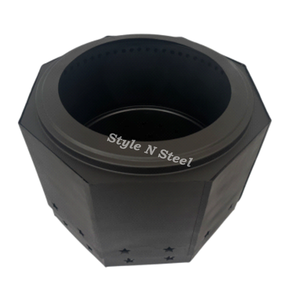 Stars Garden Hotel Brasero moderne en fer avec peinture résistante à la chaleur, design autoportant, chauffage extérieur au charbon/bois - Product Image 2