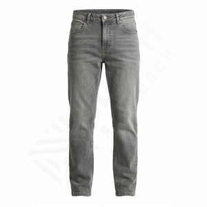 Jeans de Mezclilla Elástica para Hombre, Modernos, Cómodos, Estilo Urbano, Color Azul Sólido, Secado Rápido, Algodón, Primavera-Otoño - Product Image 2