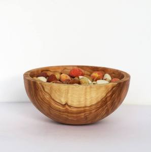 Bol à salade en bois de manguier recouvert de silicone écologique de qualité supérieure, fait à la main, bol décoratif en bois pour la maison et les restaurants - Product Image 1