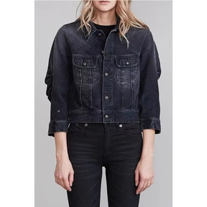 Veste en jean vintage de haute qualité pour femme, longue et basique, respirante, idéale pour le streetwear - Product Image 4
