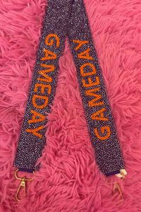 Lanière perlée orange avec texte Tigre Blanc et crochet en métal étoilé, sangle en nylon durable pour cartes d'identité et porte-clés - Product Image 6