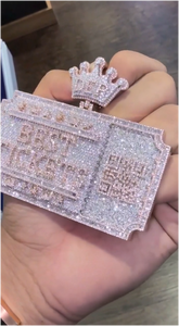 Colgante de Moissanita Personalizado de Moda S925 Oro 10K con Incrustaciones de Diamantes D VVS Estilo Hiphop, Pasa Prueba de Diamante, Joyería de Moissanita - Product Image 2