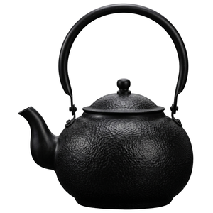 Traditional Chinese Metal Tea <b>Kettle</b> With Lid And Handle Hammered Texture Design Heat Resistant Water Pot - Product Image 1