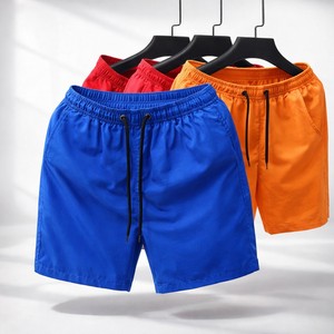 Shorts en satin uni légers pour hommes, avec logo personnalisé, pour la plage et les loisirs d'été, grandes tailles, service OEM - Product Image 1