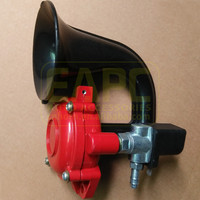 Bocina de Aire Serie OE 332 Negra y Roja para Camión 24V Trompeta de Presión de Aire Juego Completo Bocina Neumática OE 1341796 OE 1874273