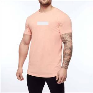 Men's Summer Cotton T-Shirts Breathable Regular Fit High Street Style Crewneck Short Sleeve Solid Design Customizable <b>logo</b> - Product Image 5