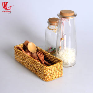 Portautensilios de Mimbre Estilo Rústico, Organizador de Cocina Natural Hecho a Mano, Organización de Encimera, Vietnam - Product Image 3