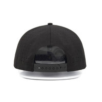 Siyah 6 Panelli Sportif Dobby Beyzbol Şapkası, Geometrik Logo Nakışlı Ön Panel, Unisex Günlük Kullanımlı Ayarlanabilir Snapback Şapka