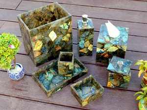 Juego de Accesorios de Baño de Labradorita, Dispensador de Jabón, Portacepillos de Dientes, Vaso, Jabonera, Decoración Moderna para Baño - Product Image 6