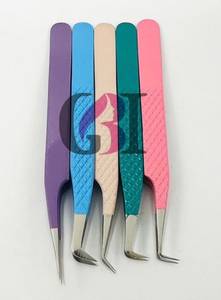 90/45/Boot/Straight Eyelash Extension Tweezers Set Anti Slip Stainless Steel Volume <b>Lash</b> Tweezers Custom Logo Color Anti-Magneti - Product Image 6