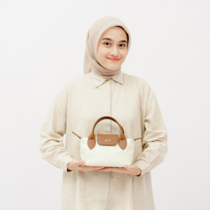 กระเป๋าถือผู้หญิง ZALINE BAG หนังสังเคราะห์ลายนูน สีน้ำตาล พร้อมตัวล็อค สำหรับเดินทางและใช้ในชีวิตประจำวัน - Product Image 5