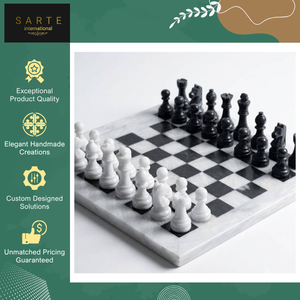 Proveedor Mayorista de Juegos de Ajedrez de Mármol Modernos, Ecológicos y Hechos a Mano, con Impresión Digital Personalizable, Regalos Promocionales - Product Image 2