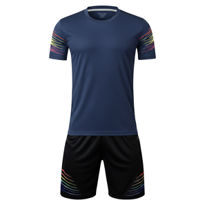 Maillot de football professionnel en maille 100 % polyester, découpe automatisée, couleur dégradée, col rond, manches courtes - Product Image 4